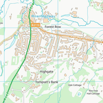 UK Topographic Maps Wealden District (TQ43) digital map