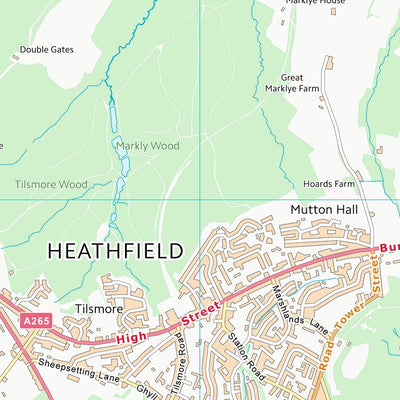 UK Topographic Maps Wealden District (TQ52) digital map
