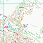 UK Topographic Maps Welwyn Hatfield District (B) (TL21) digital map