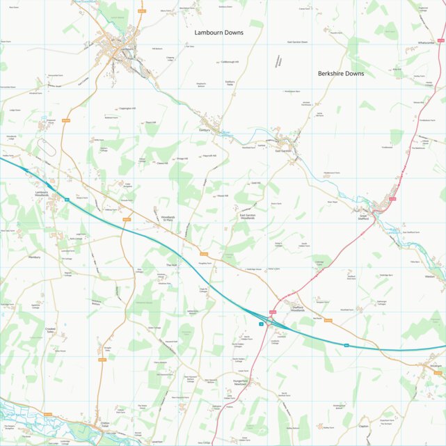 Map Curridge West Berkshire (SU37) Map by UK Topographic Maps | Avenza Maps