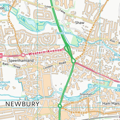 UK Topographic Maps West Berkshire (SU46) digital map
