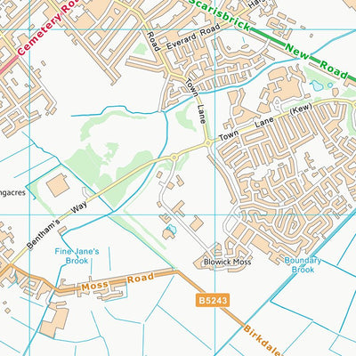 UK Topographic Maps West Lancashire District (B) (SD31) digital map