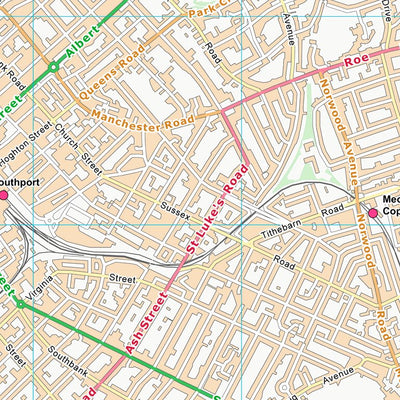 UK Topographic Maps West Lancashire District (B) (SD31) digital map