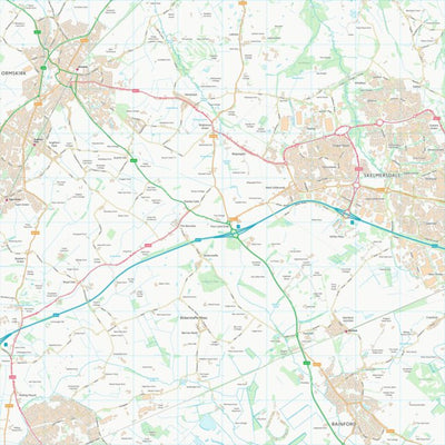 UK Topographic Maps West Lancashire District (B) (SD40) digital map