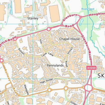 UK Topographic Maps West Lancashire District (B) (SD40) digital map