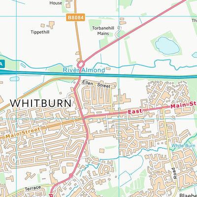 UK Topographic Maps West Lothian (NS96) digital map