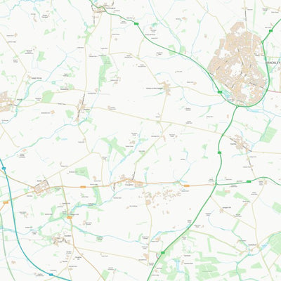UK Topographic Maps West Northamptonshire (SP53) digital map