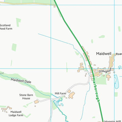 UK Topographic Maps West Northamptonshire (SP77) digital map