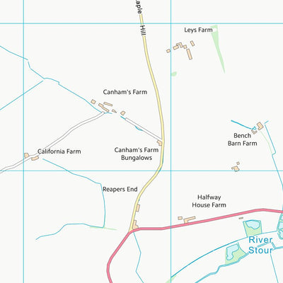 UK Topographic Maps West Suffolk District (TL74) digital map