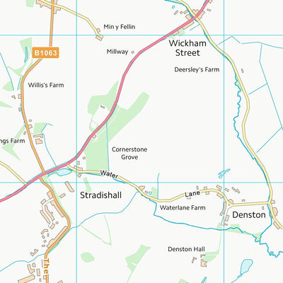 UK Topographic Maps West Suffolk District (TL75) digital map