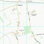UK Topographic Maps West Suffolk District (TL76) digital map