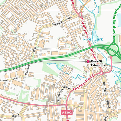UK Topographic Maps West Suffolk District (TL86) digital map