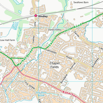 UK Topographic Maps Wigan District (B) (SD60) digital map