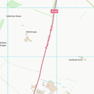 UK Topographic Maps Wiltshire (SU13) digital map