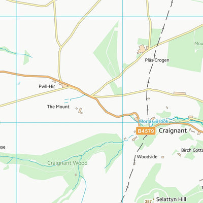 UK Topographic Maps Wrecsam - Wrexham (SJ23) digital map