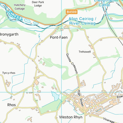 UK Topographic Maps Wrecsam - Wrexham (SJ23) digital map