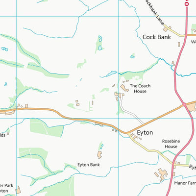 UK Topographic Maps Wrecsam - Wrexham (SJ34) digital map