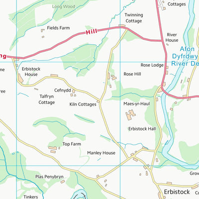UK Topographic Maps Wrecsam - Wrexham (SJ34) digital map
