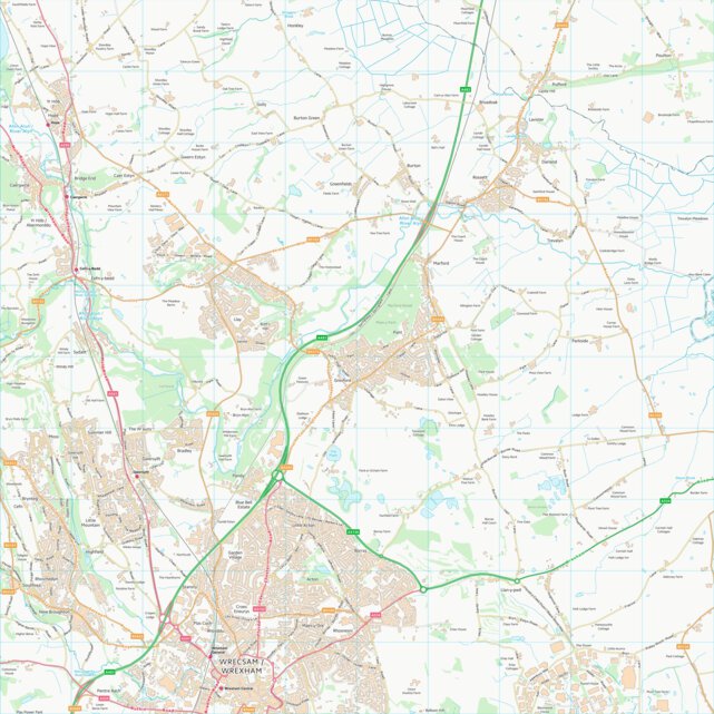 Wrecsam - Wrexham (SJ35) Map by UK Topographic Maps | Avenza Maps