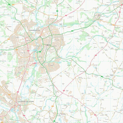 UK Topographic Maps Wyre Forest District (SO87) digital map