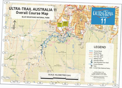 Ultra-Trail Australia UTA11 - Overall Course Map 2021 digital map