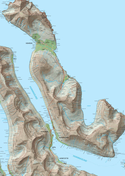 Umhvørvisstovan Viðareiði, Norderøerne digital map