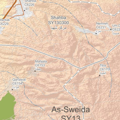 Suweida Map As-Sweida governorate reference Map by UN OCHA Regional office for the ...
