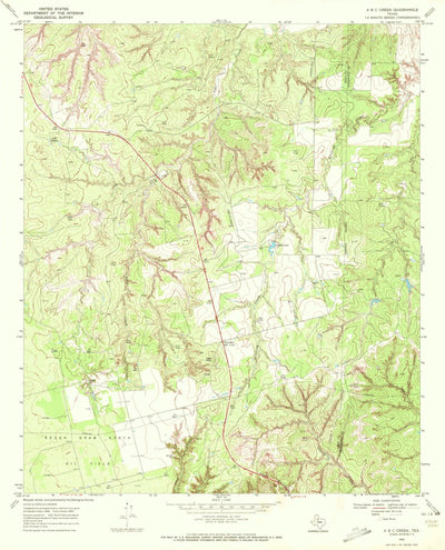 United States Geological Survey A B C Creek, TX (1969, 24000-Scale) digital map