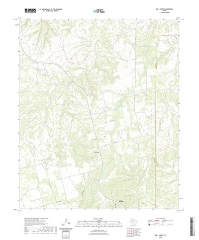 United States Geological Survey A B C Creek, TX (2022, 24000-Scale) digital map