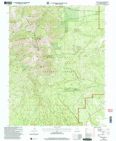 United States Geological Survey Abajo Peak, UT (2001, 24000-Scale) digital map