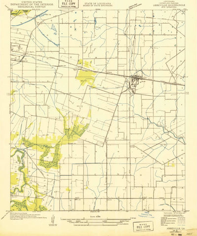 United States Geological Survey Abbeville East, LA (1932, 31680-Scale) digital map