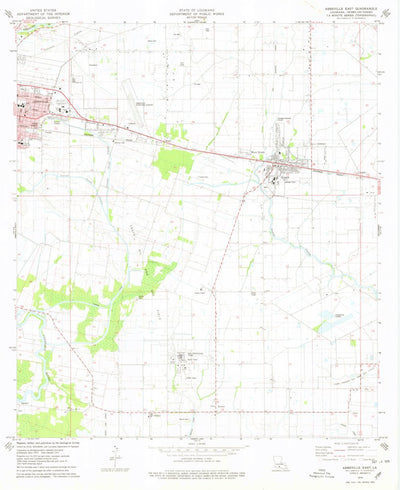 United States Geological Survey Abbeville East, LA (1975, 24000-Scale) digital map