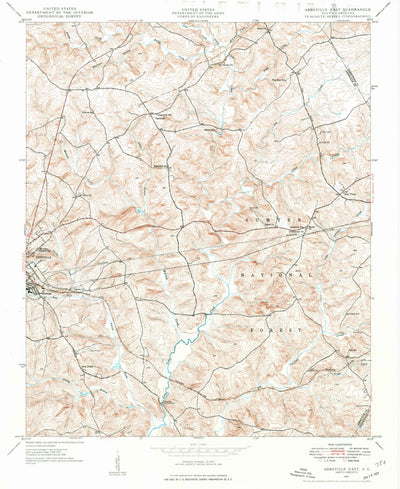 United States Geological Survey Abbeville East, SC (1948, 24000-Scale) digital map