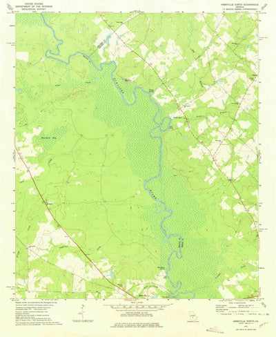 United States Geological Survey Abbeville North, GA (1972, 24000-Scale) digital map