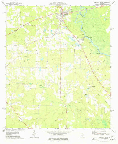 United States Geological Survey Abbeville South, GA (1974, 24000-Scale) digital map