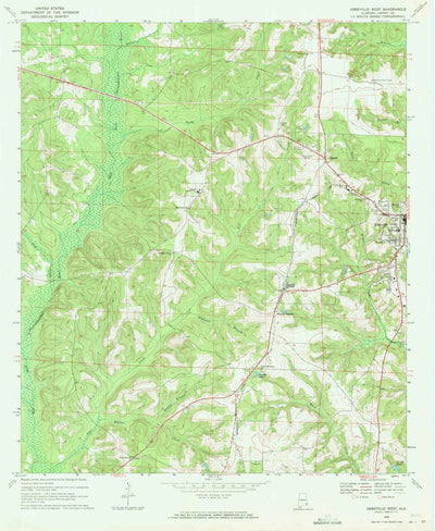 United States Geological Survey Abbeville West, AL (1969, 24000-Scale) digital map