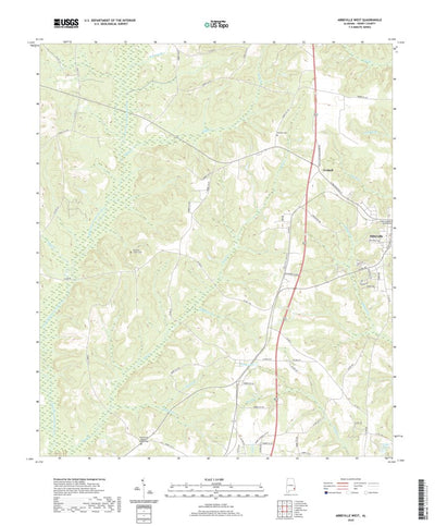United States Geological Survey Abbeville West, AL (2020, 24000-Scale) digital map