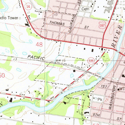 United States Geological Survey Abbeville West, LA (1975, 24000-Scale) digital map