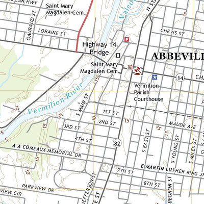 United States Geological Survey Abbeville West, LA (2020, 24000-Scale) digital map