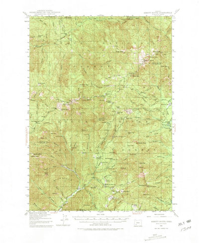 United States Geological Survey Abbott Butte, OR (1944, 62500-Scale) digital map