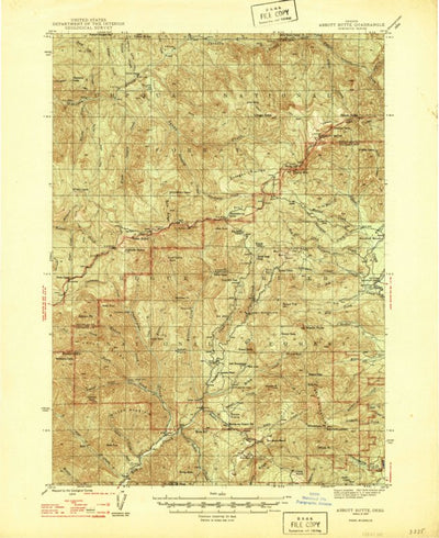 United States Geological Survey Abbott Butte, OR (1947, 62500-Scale) digital map