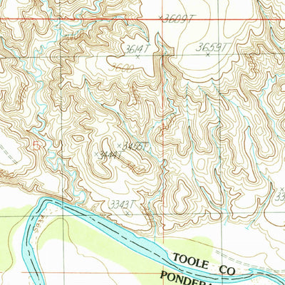 United States Geological Survey Abbott Lake, MT (1985, 24000-Scale) digital map