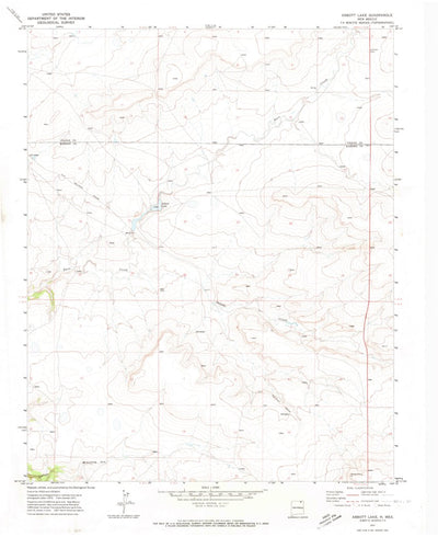 United States Geological Survey Abbott Lake, NM (1971, 24000-Scale) digital map