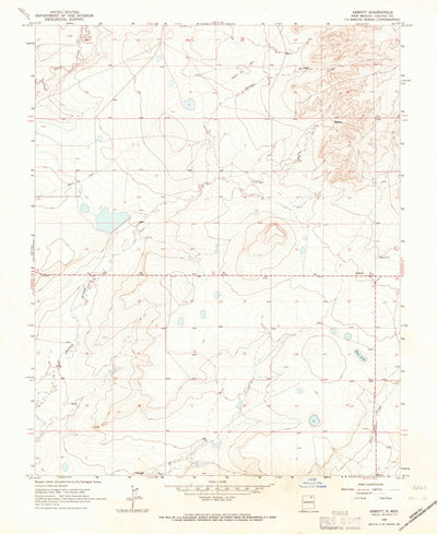 United States Geological Survey Abbott, NM (1965, 24000-Scale) digital map