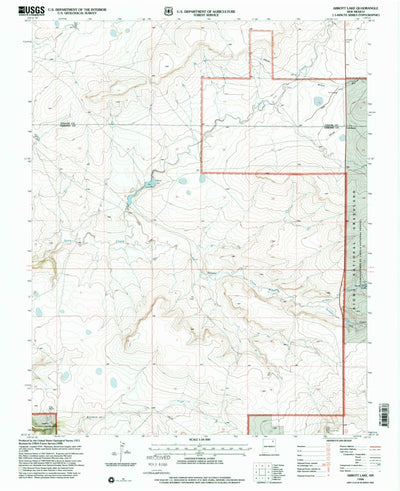 United States Geological Survey Abbott, NM (1998, 24000-Scale) digital map