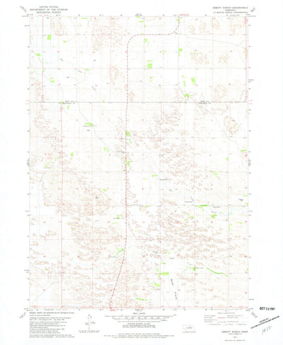 United States Geological Survey Abbott Ranch, NE (1981, 24000-Scale) digital map