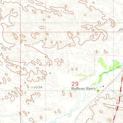 United States Geological Survey Abbott Ranch, NE (1981, 24000-Scale) digital map