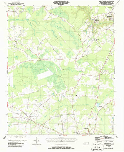 United States Geological Survey Abbottsburg, NC (1987, 24000-Scale) digital map