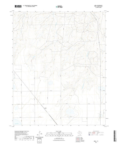 United States Geological Survey Abell, TX (2022, 24000-Scale) digital map