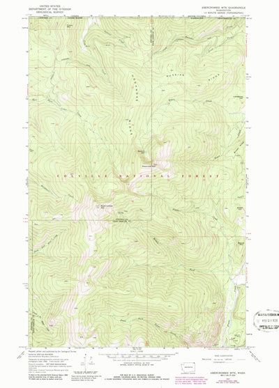 United States Geological Survey Abercrombie Mountain, WA (1967, 24000-Scale) digital map
